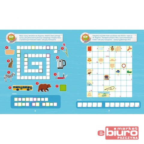 KRZYŻÓWKI OBRAZKOWE Z WESOŁYM UFOLUDKIEM