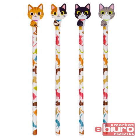 OŁÓWEK Z GUMKĄ KOT INCOOD