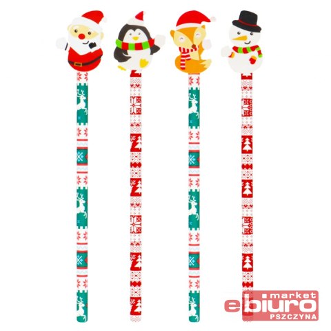 OŁÓWEK Z GUMKĄ MIKOŁAJ LIS PINGWIN BAŁWAN INCOOD