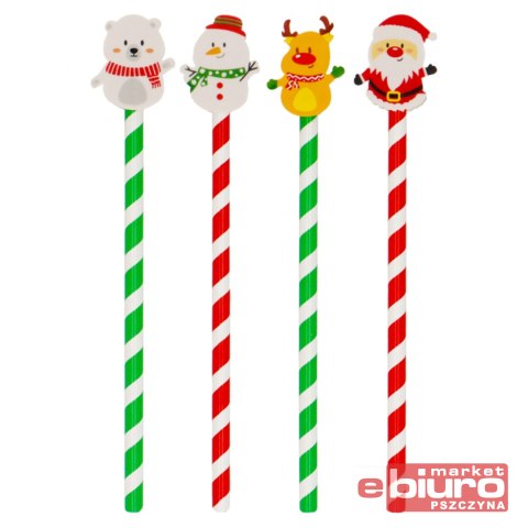 OŁÓWEK Z GUMKĄ MIŚ BAŁWAN RENIFER MIKOŁAJ INCOOD