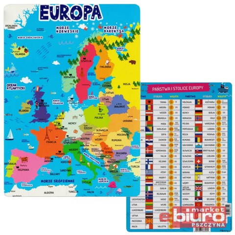 PLANSZA ŚCIĄGA A4 EUROPA HENRY