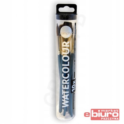 SIMPLY WATERCOLOR PĘDZLE ZESTAW 10 SZT 126500814