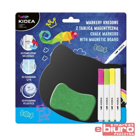 ZESTAW MARKERY KREDOWE Z TABLICĄ MAGN