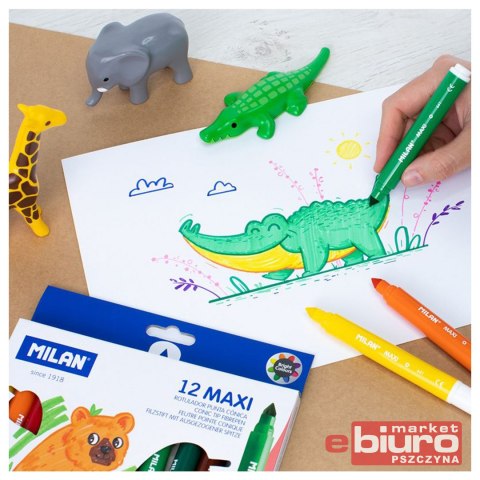 FLAMASTRY MAXI 12 KOLORÓW 80020 MILAN