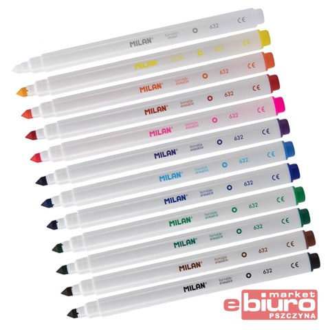 FLAMASTRY WYMAZYWALNE ZE STOŻ. KOŃ. 12 SZT 80093