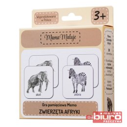 GRA PAMIĘCIOWA MEMO ZWIERZĘTA AFRYKI MAMA MALUJE