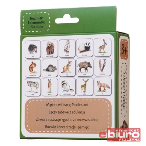 GRA PAMIĘCIOWA MEMO ZWIERZĘTA LEŚNE MAMA MALUJE