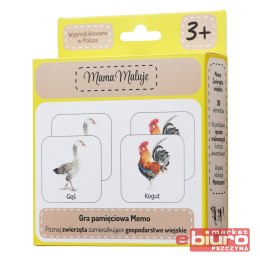 GRA PAMIĘCIOWA MEMO ZWIERZĘTA WIEJSKIE MAMA MALUJE