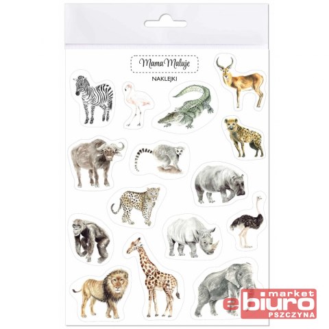 NAKLEJKI ZWIERZĘTA AFRYKI