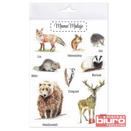 NAKLEJKI ZWIERZĘTA LEŚNE 1