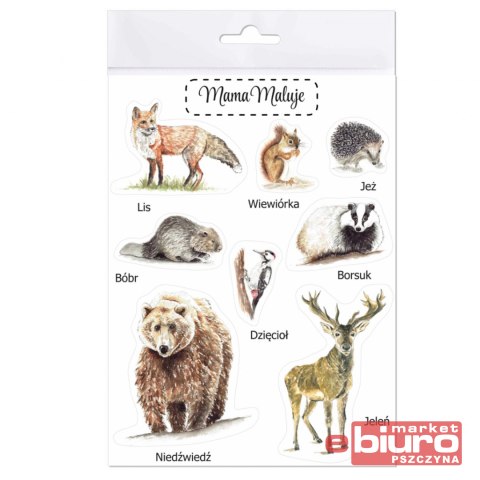 NAKLEJKI ZWIERZĘTA LEŚNE 1