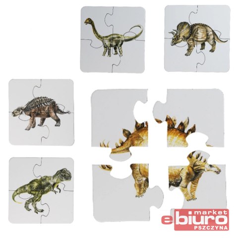 PUZZLE 4-ELEMENTOWE DINOZAURY