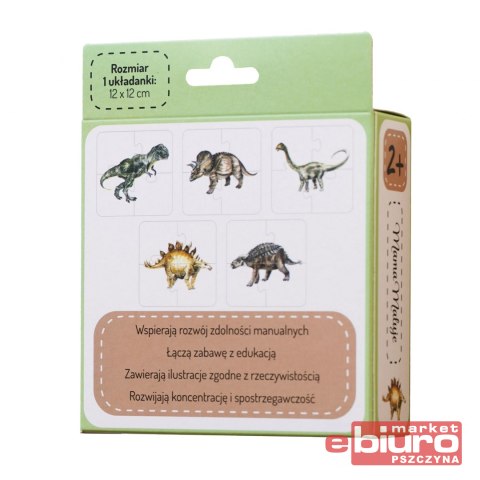PUZZLE 4-ELEMENTOWE DINOZAURY