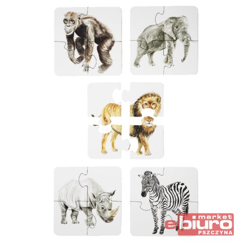 PUZZLE 4-ELEMENTOWE ZWIERZĘTA AFRYKI