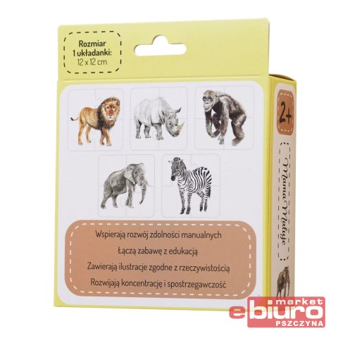 PUZZLE 4-ELEMENTOWE ZWIERZĘTA AFRYKI