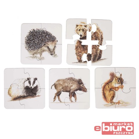 PUZZLE 4-ELEMENTOWE ZWIERZĘTA LEŚNE