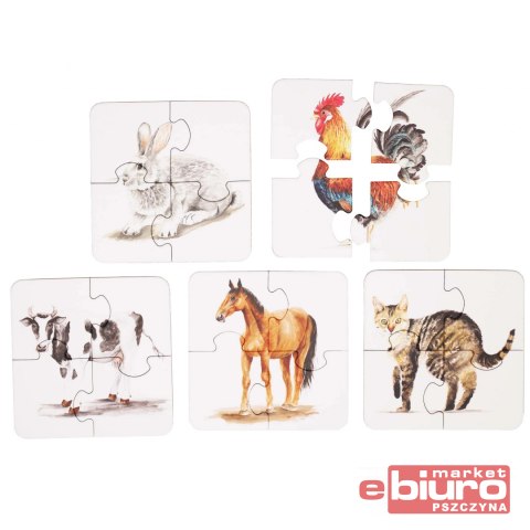 PUZZLE 4-ELEMENTOWE ZWIERZĘTA WIEJSKIE