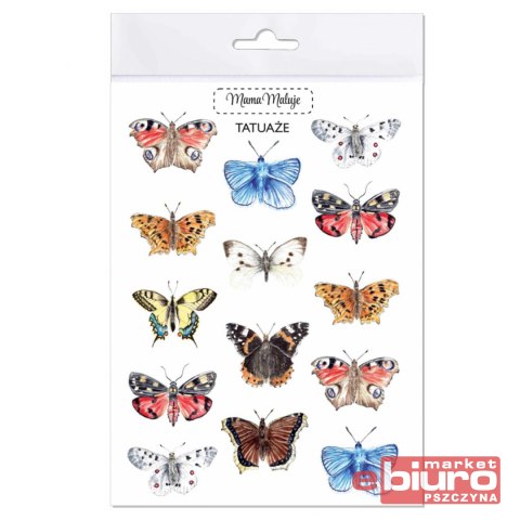 TATUAŻE ZMYWALNE MOTYLE