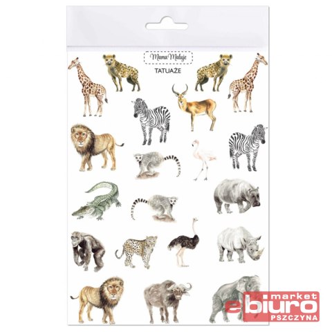 TATUAŻE ZMYWALNE ZWIERZĘTA AFRYKI