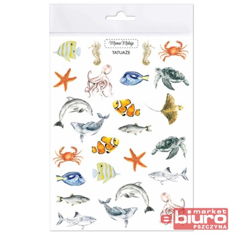 TATUAŻE ZMYWALNE ZWIERZĘTA MÓRZ I OCEANÓW