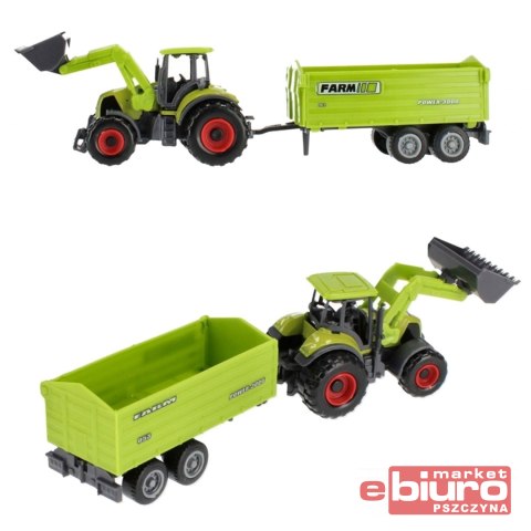 TRAKTOR METALOWY AKCESORIA 17CM MOJE RANCZO