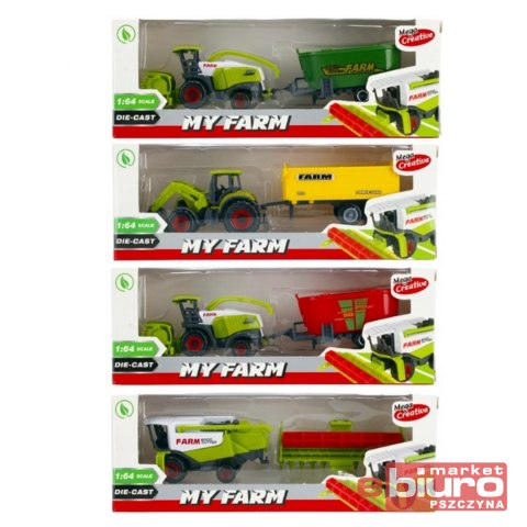 TRAKTOR METALOWY AKCESORIA 17CM MOJE RANCZO