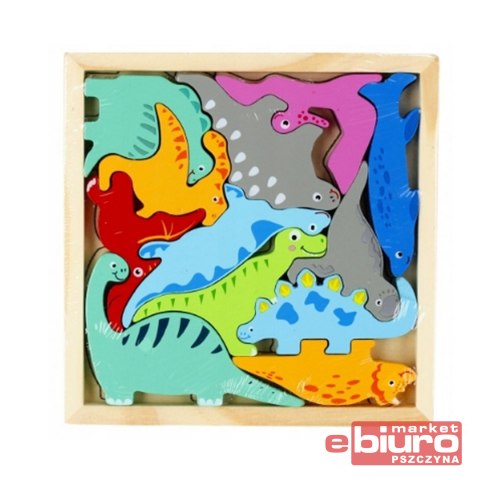 UKŁADANKA DREWNIANA DINOZAURY MC
