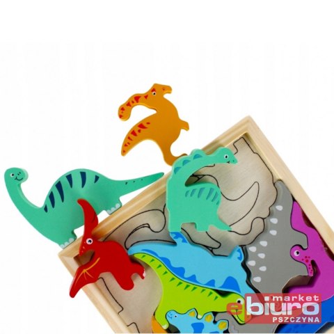 UKŁADANKA DREWNIANA DINOZAURY MC
