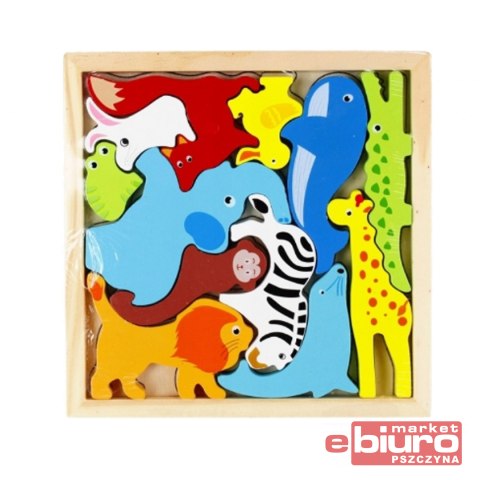 UKŁADANKA DREWNIANA ZWIERZĘTA MC
