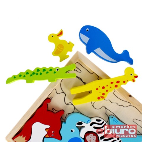 UKŁADANKA DREWNIANA ZWIERZĘTA MC